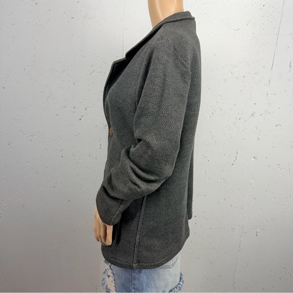 Cotton On Women’s Size Medium Dark Gray Jersey Cotton Blazer - Picture 2 of 13